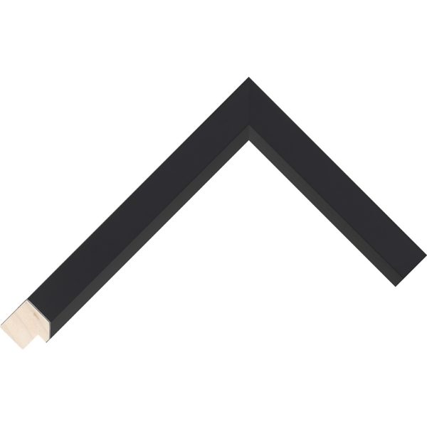 23mm Black Paint Finish Moulding in a Flat Profile with Bevel - REF: 07BK
