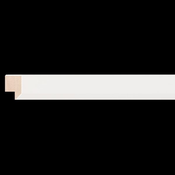 30mm White Paint Finish Moulding in a Flat Profile with Bevel - REF: 08WTE - Image 2