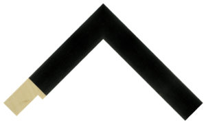 30mm wide flat profile black wood grain finish moulding with a deep rebate