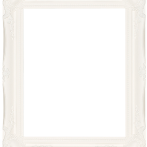 3" wide white swept frame