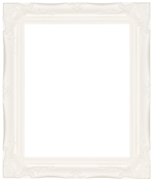 3" wide white swept frame