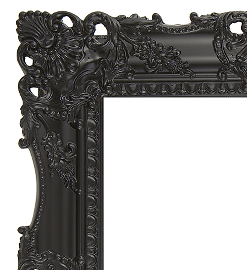 Black ornate carved frame